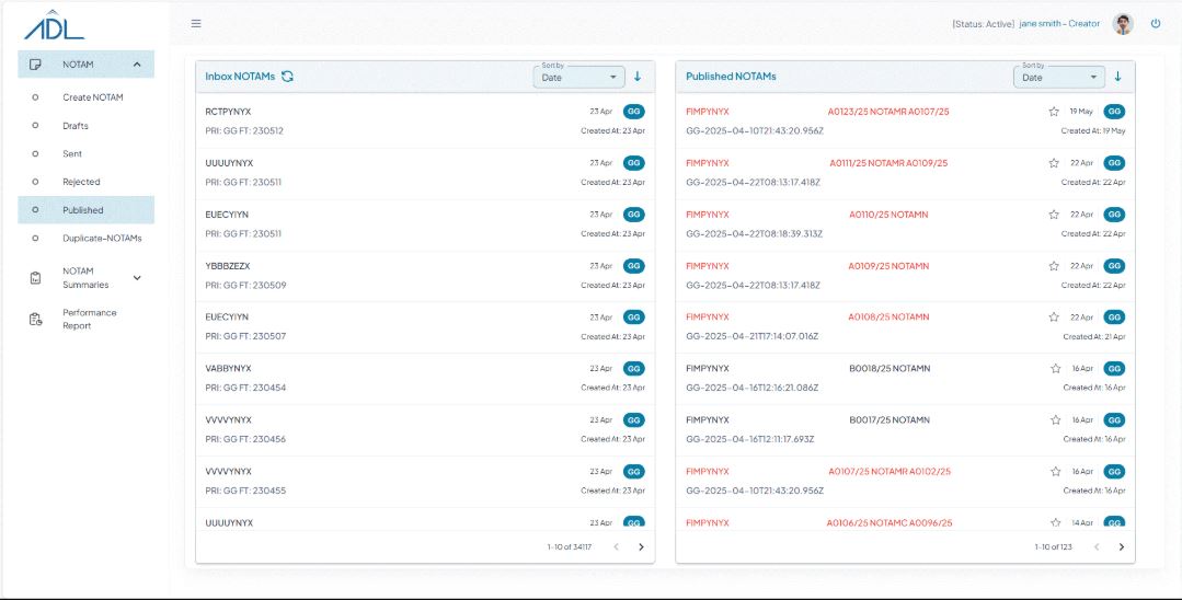 NOTAM Manage