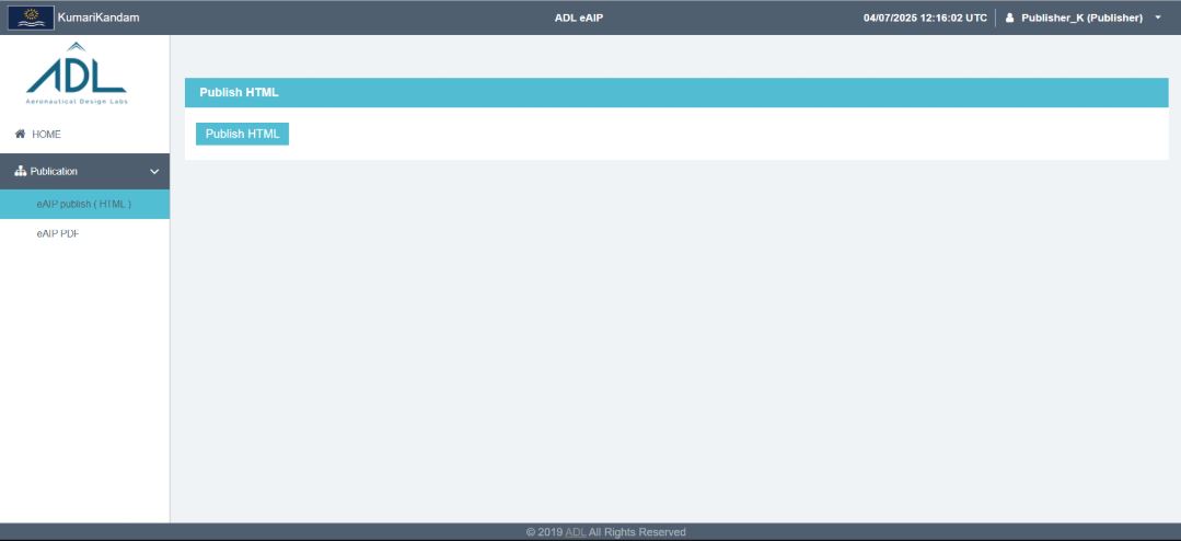eAIP-Publication View